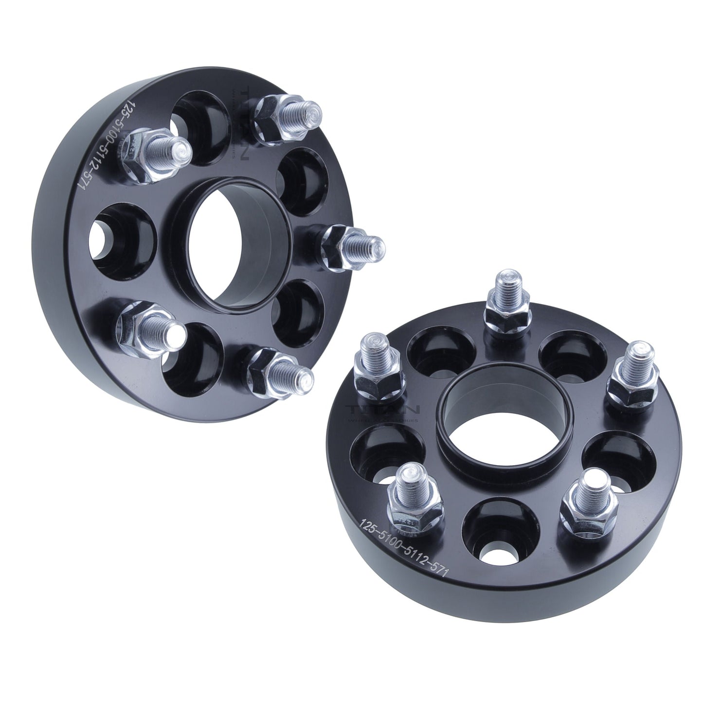 25mm (1") 5x100 to 5x112 Wheel Adapters for VW Audi | 57.1 Hubcentric | 12x1.5 Studs |