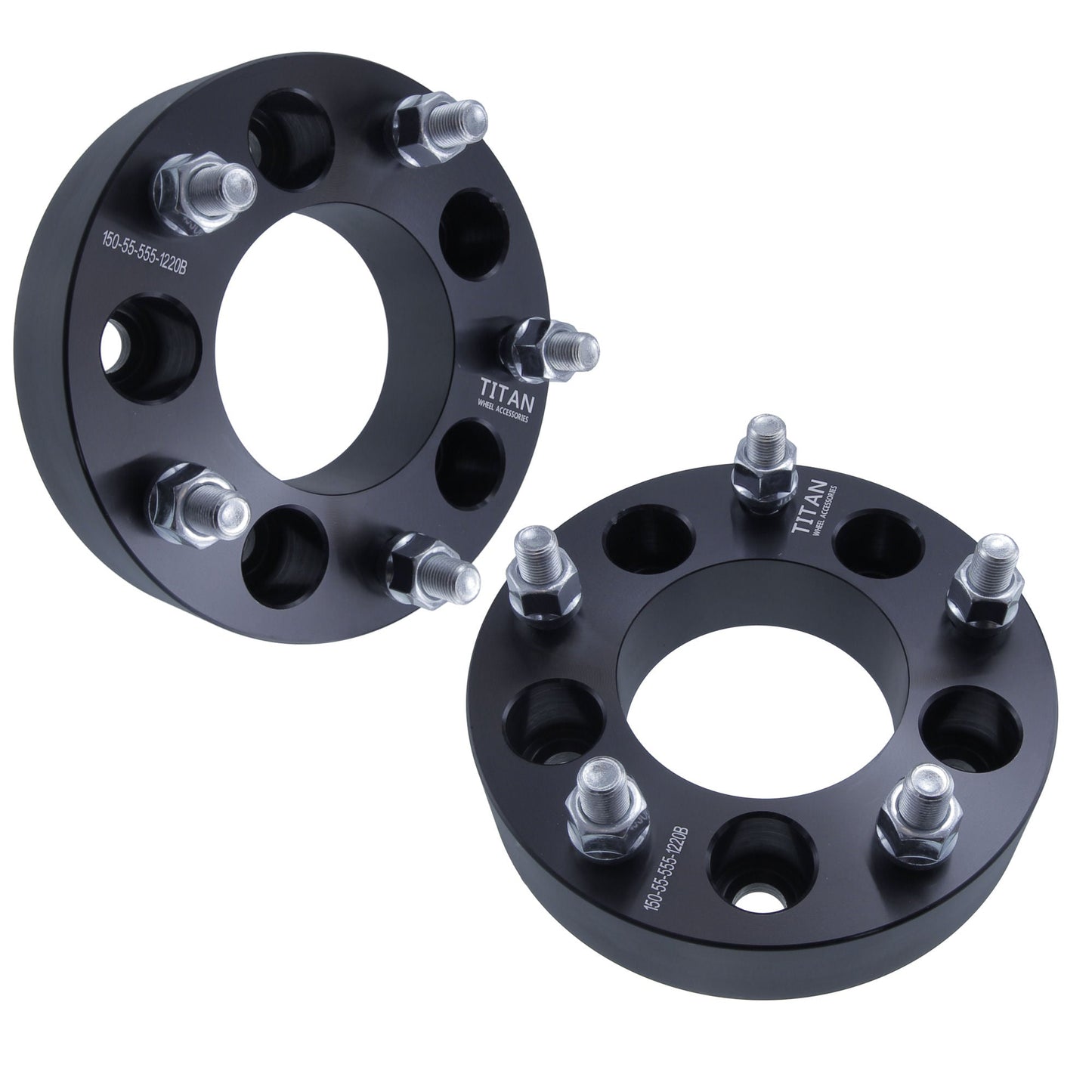 1.5" (38mm) 5x4.5 (5x114.3) To 5x5.5 (5x139.7) Wheel Adapters | 1/2x20 Studs |