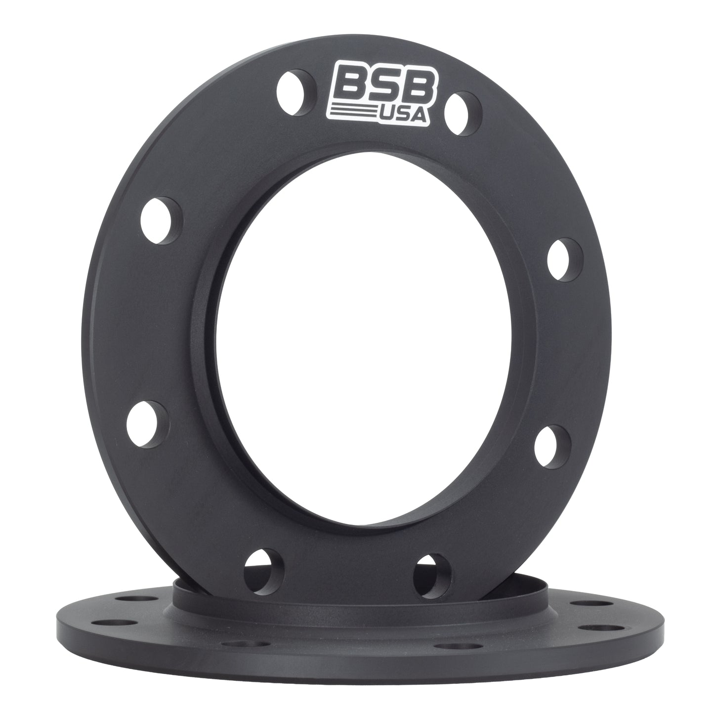 American Made 1/2" 8x180 Wheel Spacers For Chevy GMC 2500 3500 - Hubcentric, 124.1mm Hub, Black, Made in the USA