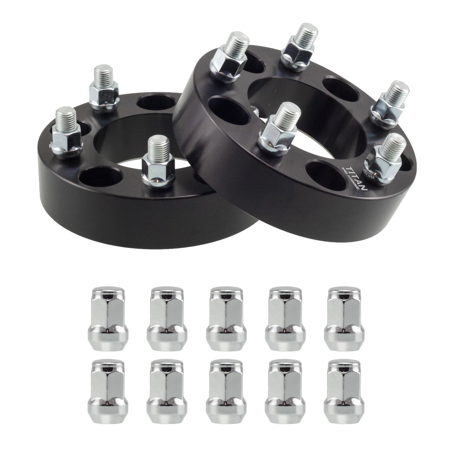 25mm (1") Titan 5x4.75 (5x120) To 5x4.5 (5x114.3) Wheel Adapters  | 12x1.5 Studs | Titan Wheel Accessories