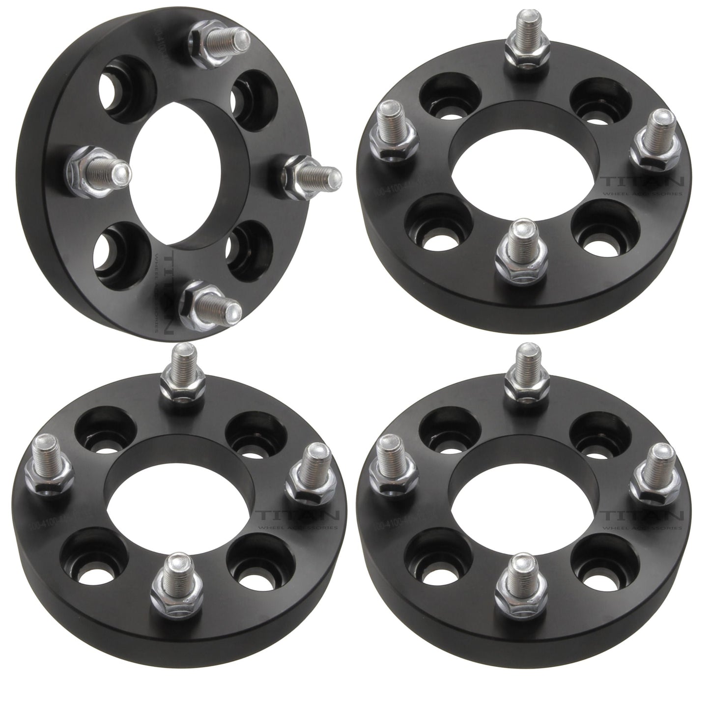 1" (25mm) 4x100 to 4x114.3 Wheel Adapters for Honda Civic Acura Integram Mazda Miata | 12x1.5 Studs |