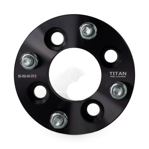 1" (25mm) 4x100 to 4x114.3 Wheel Adapters for Honda Civic Acura Integram Mazda Miata | 12x1.5 Studs — front view