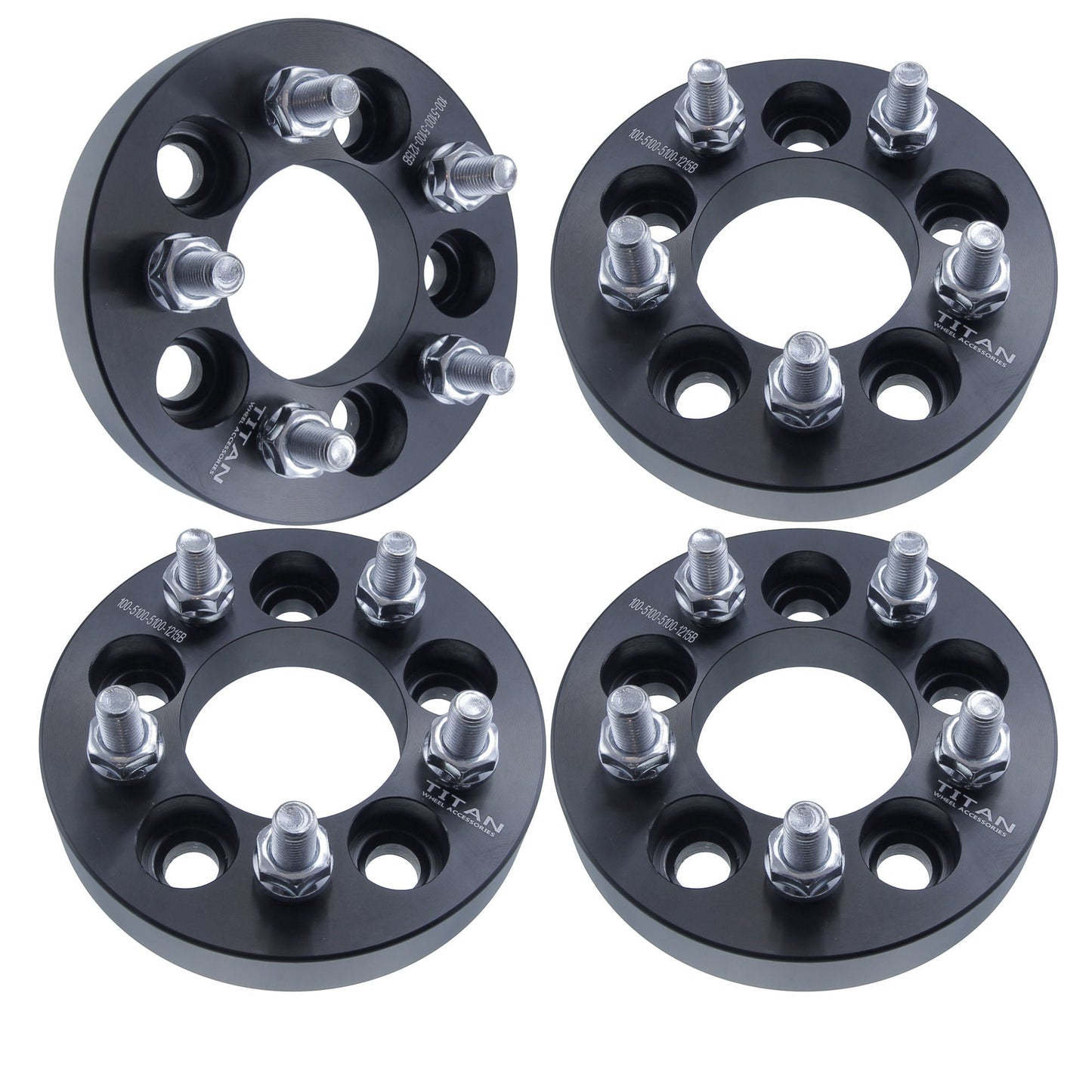 25mm (1") Wheel Spacers for Chrysler Dodge Toyota | 5x100 | 12x1.5 Studs |