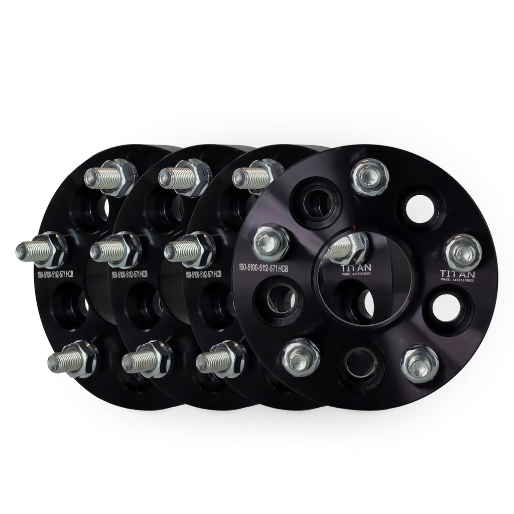 25mm (1") 5x100 to 5x112 Wheel Adapters for VW Audi | 57.1 Hubcentric | 12x1.5 Studs — set of 4