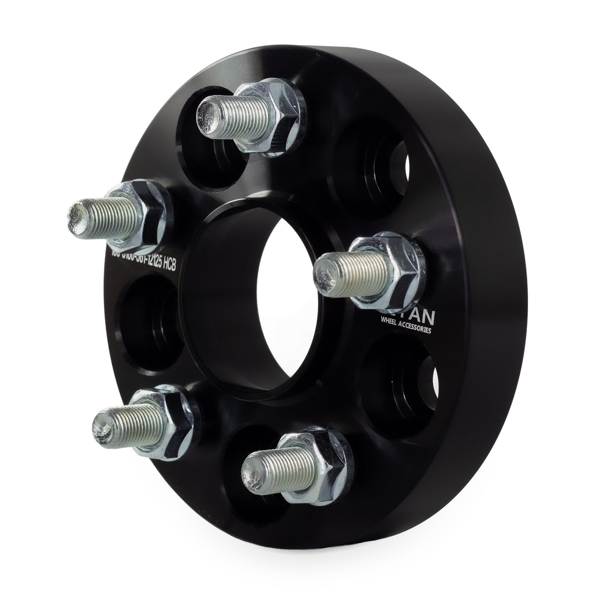 1" (25mm) Wheel Spacers for Subaru Scion | 5x100 | 56.1 Hubcentric | 12x1.25 Studs — front three-quarter view
