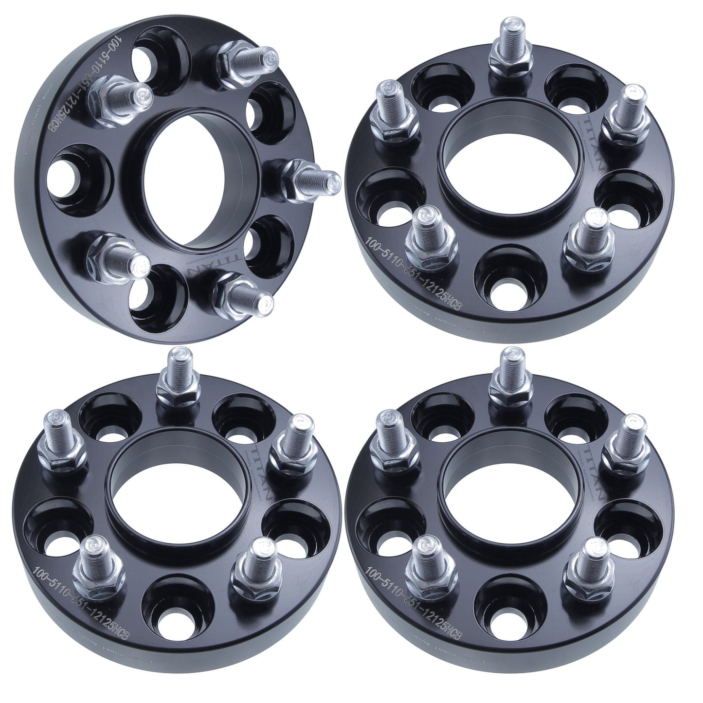 1" (25mm) Wheel Spacers for Jeep Cherokee Renegade | 5x110 | 65.1 Hubcentric |12x1.25 Studs |