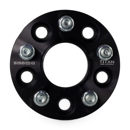 1" (25mm) Wheel Spacers for Jeep Cherokee Renegade | 5x110 | 65.1 Hubcentric |12x1.25 Studs — front view