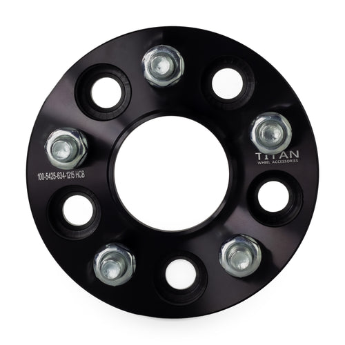 1" (25mm) Wheel Spacers for Ford Bronco Sport Escape | 5x4.25 (5x108) | 63.4 Hubcentric | 12x1.5 Studs — front view
