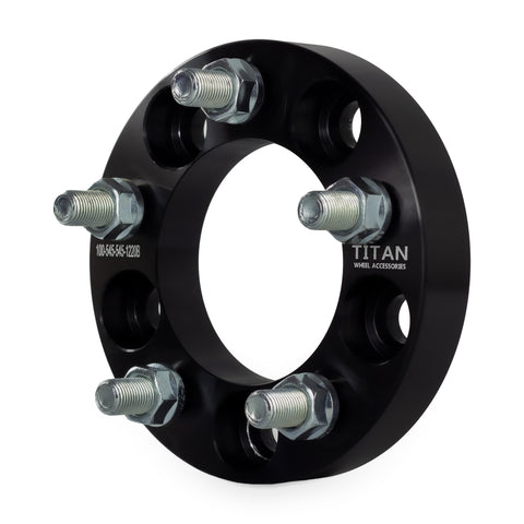 1" (25mm) Wheel Spacers for Mustang Ranger Edge Explorer | 5x4.5 | 1/2x20 Studs — front three-quarter view