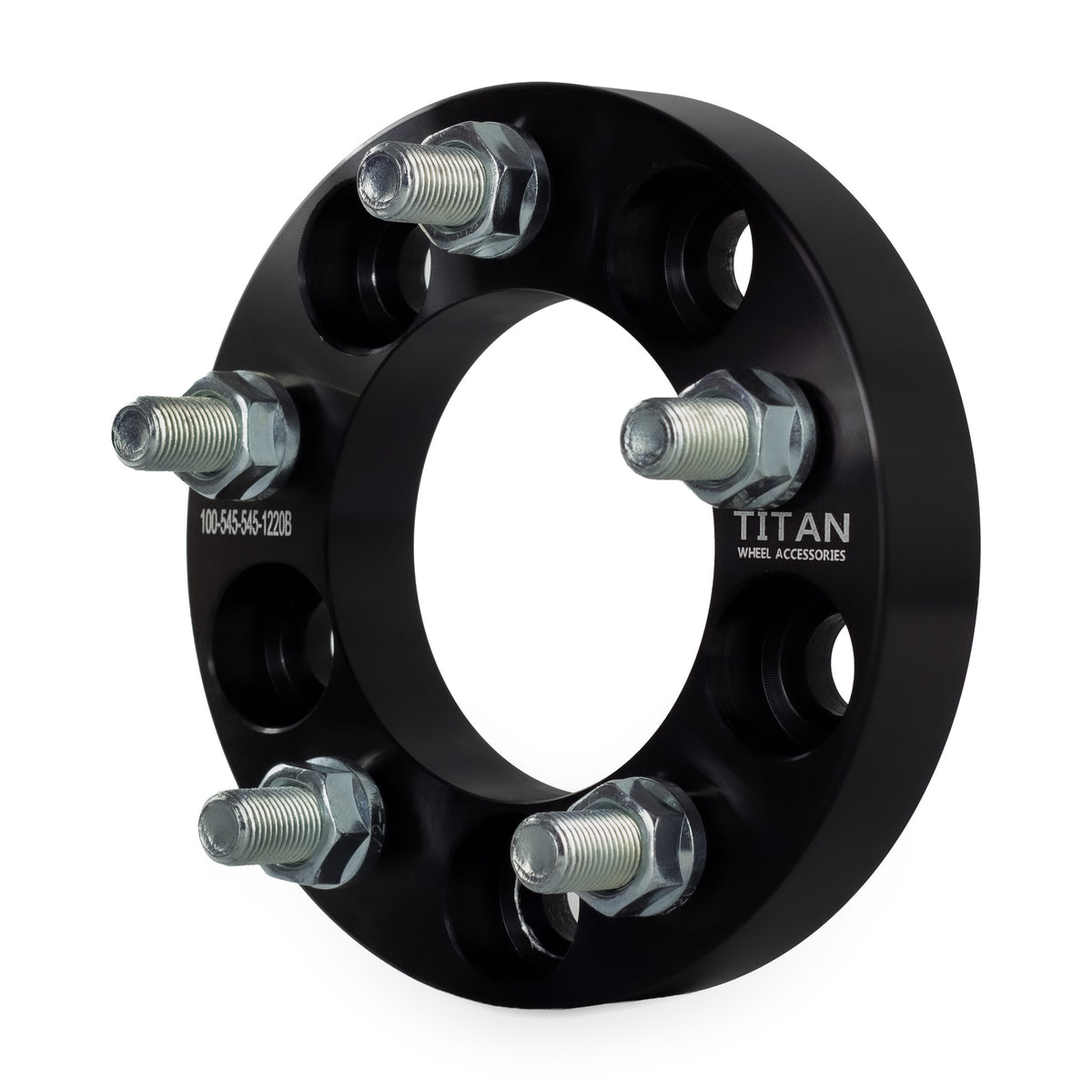 1" (25mm) Wheel Spacers for Wrangler TJ YJ XJ | 5x4.5 | 1/2x20 Studs — front three-quarter view