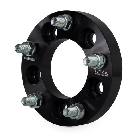 1" (25mm) 5x4.5 (5x114.3) To 5x5 Wheel Adapters | 1/2x20 Studs — front three-quarter view