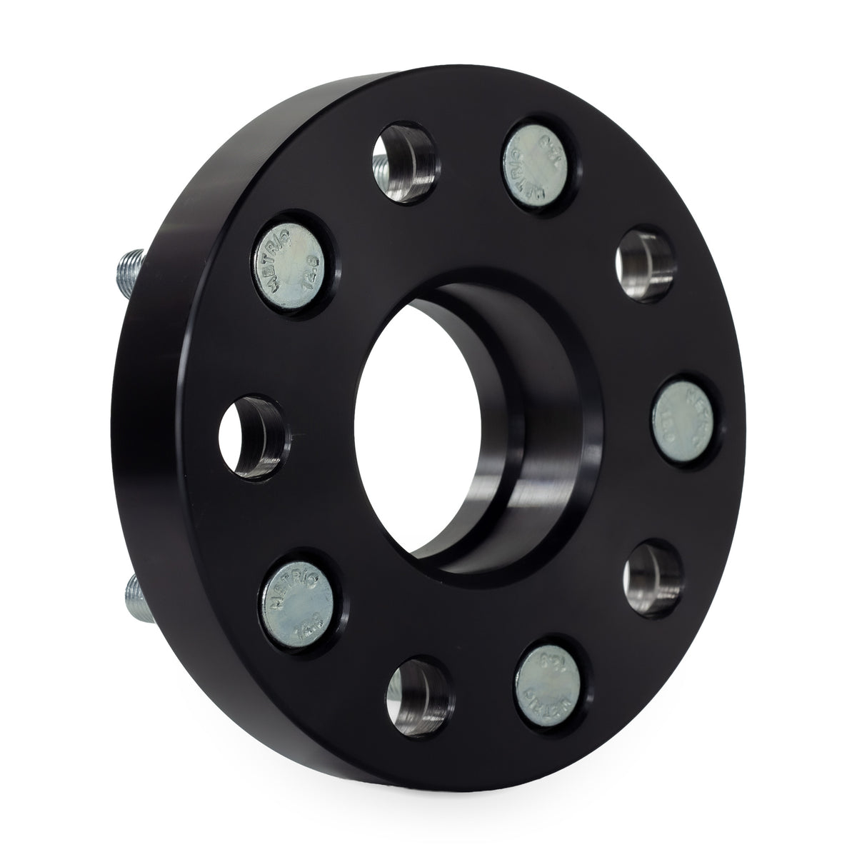 25mm (1") Wheel Spacers for Nissan Infiniti Q50 G35 G37 350Z 370Z Altima | 5x114.3 | 12x1.25 Studs — rear three-quarter view