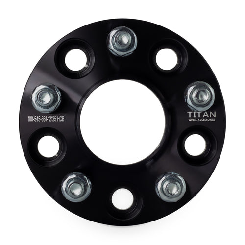 25mm (1") Wheel Spacers for Nissan Infiniti Q50 G35 G37 350Z 370Z Altima | 5x114.3 | 12x1.25 Studs — front view