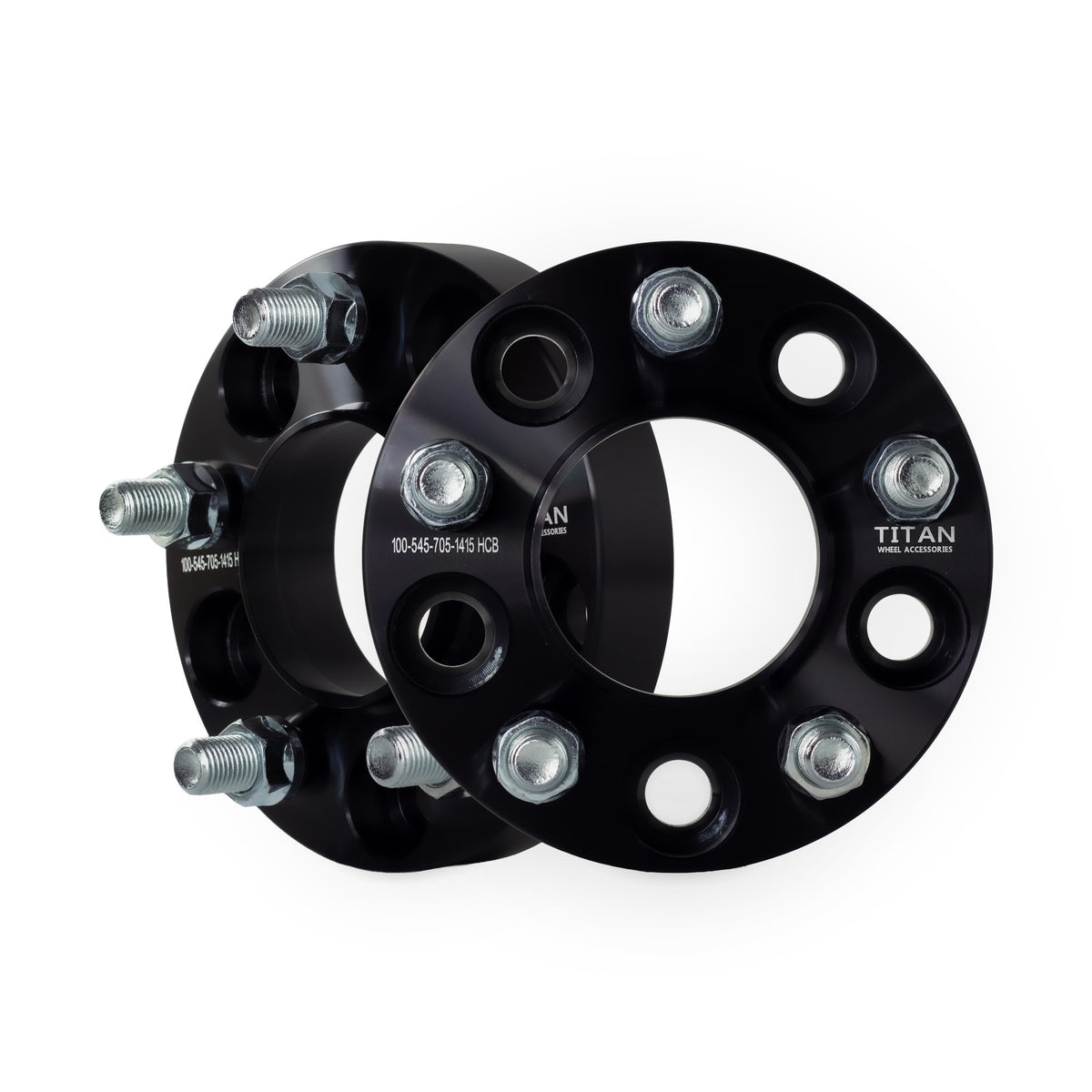 1" (25mm) Wheel Spacers for 2015+ Ford Mustang | 5x4.5 | 70.5 Hubcentric |14x1.5 Studs — pair of 2