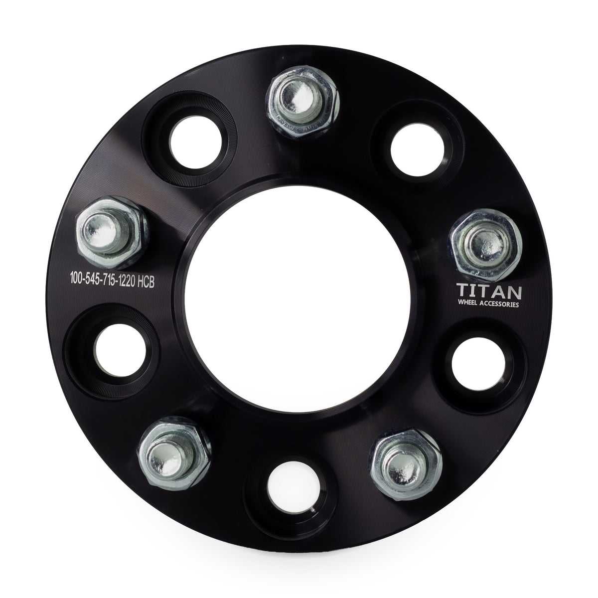 1" (25mm) Wheel Spacers for Wrangler TJ YJ XJ | 5x4.5 | 71.5 Hubcentric |1/2x20 Studs — front view