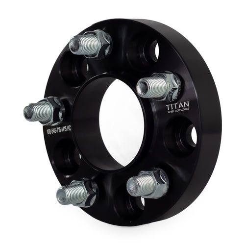 1" (25mm) Wheel Spacers for Chrysler 300 Dodge Challenger Charger | 5x4.5 | 71.5 Hubcentric — front three-quarter view