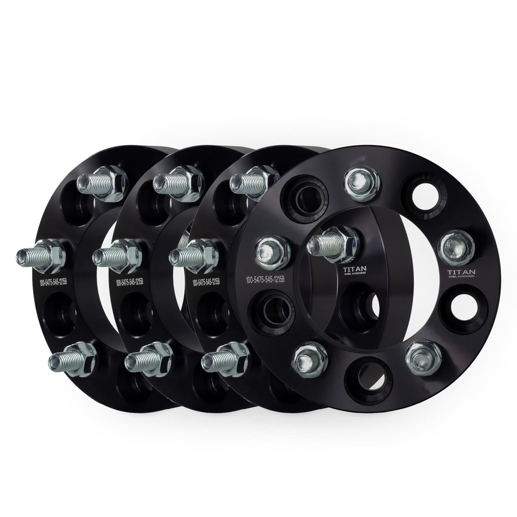 25mm (1") 5x4.75 (5x120) To 5x4.5 (5x114.3) Wheel Adapters | 12x1.5 Studs — set of 4