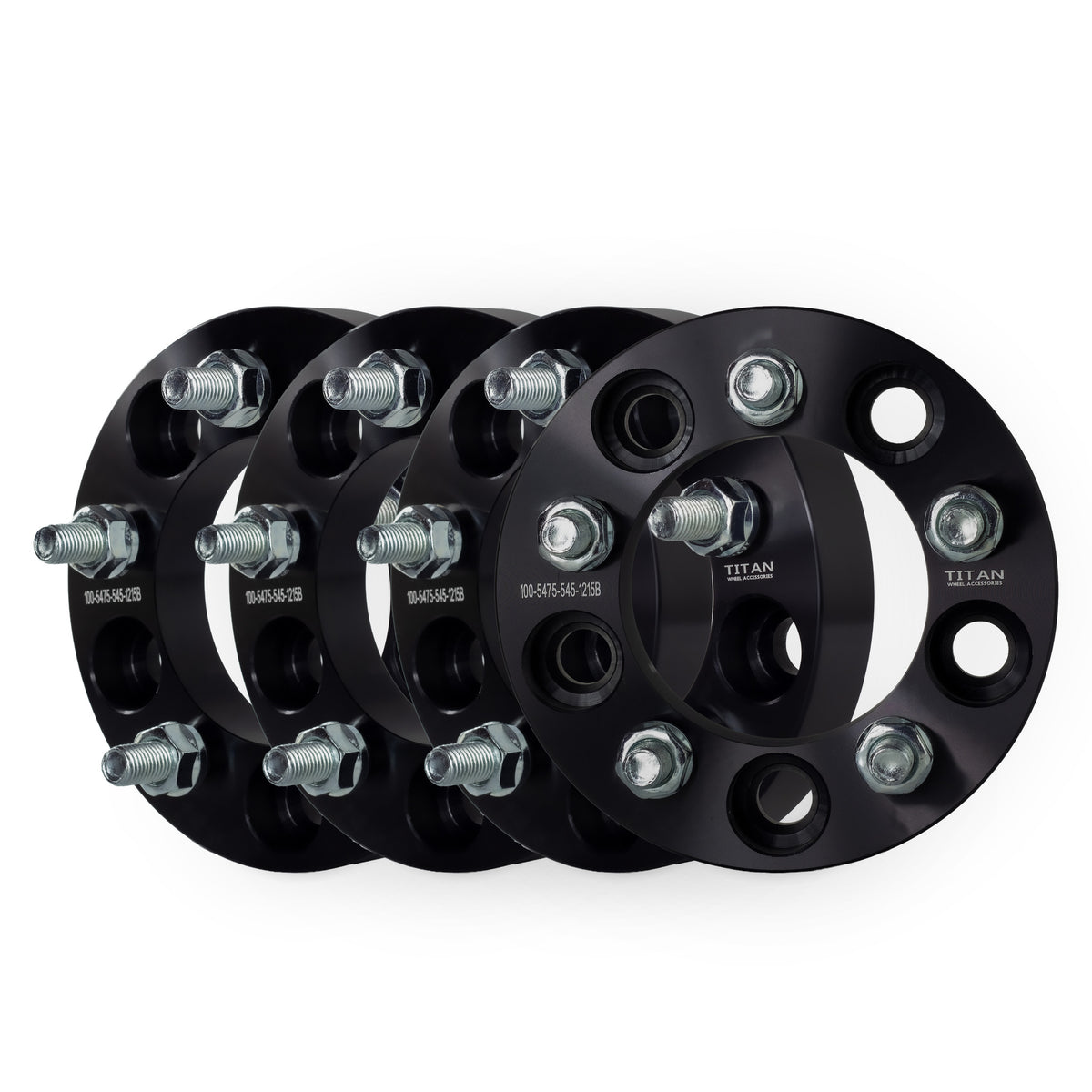 25mm (1") 5x4.75 (5x120) To 5x4.5 (5x114.3) Wheel Adapters | 12x1.5 Studs — set of 4