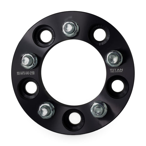 25mm (1") 5x4.75 (5x120) To 5x4.5 (5x114.3) Wheel Adapters | 12x1.5 Studs — front view