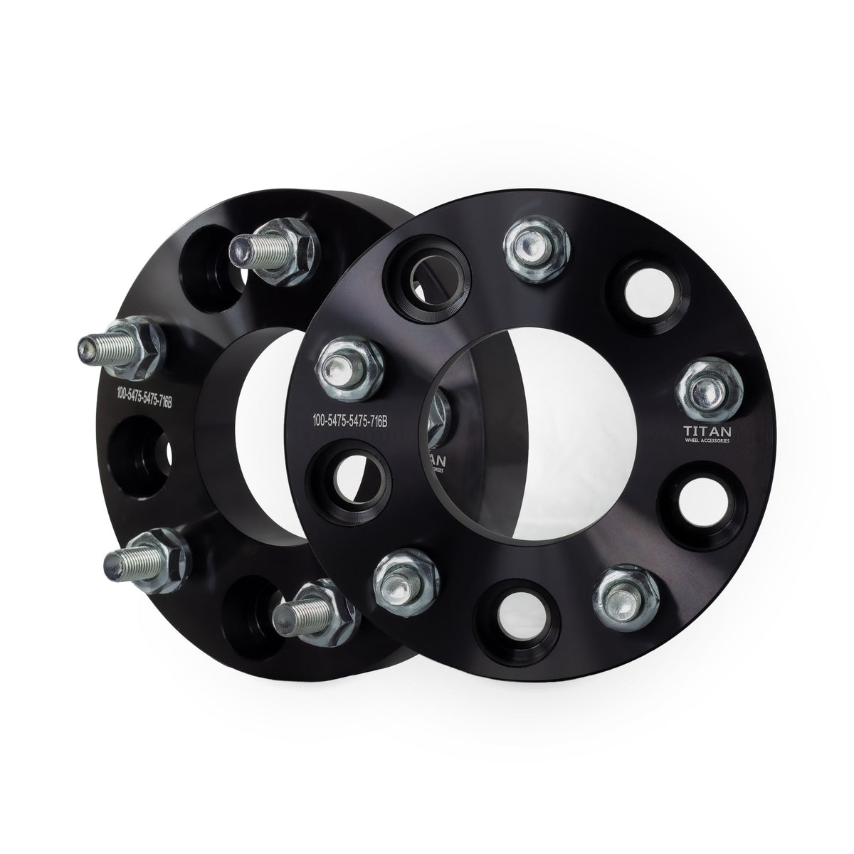 1" (25mm) Wheel Spacers for Classsic Chevy Oldsmobile Pontiac | 5x4.75 | 7/16 Studs — pair of 2