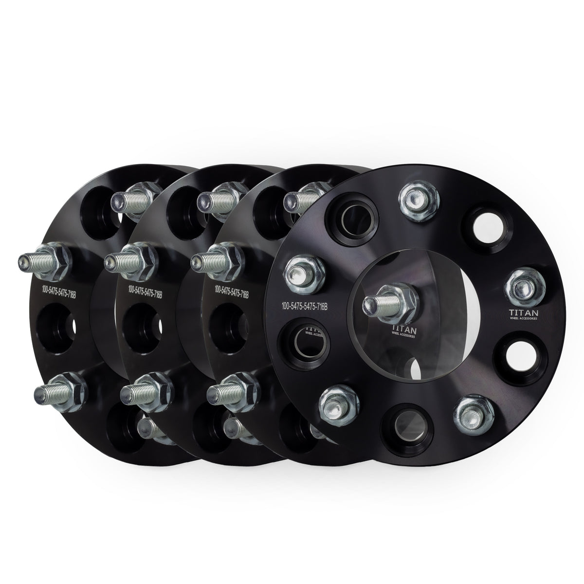 1" (25mm) Wheel Spacers for Classsic Chevy Oldsmobile Pontiac | 5x4.75 | 7/16 Studs — set of 4