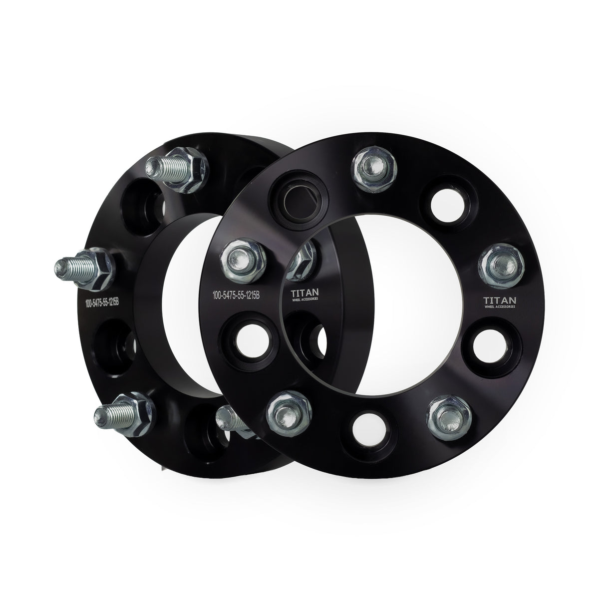 1" (25mm) 5x4.75 (5x120) To 5x5 Wheel Adapters | 12x1.5 Studs — pair of 2