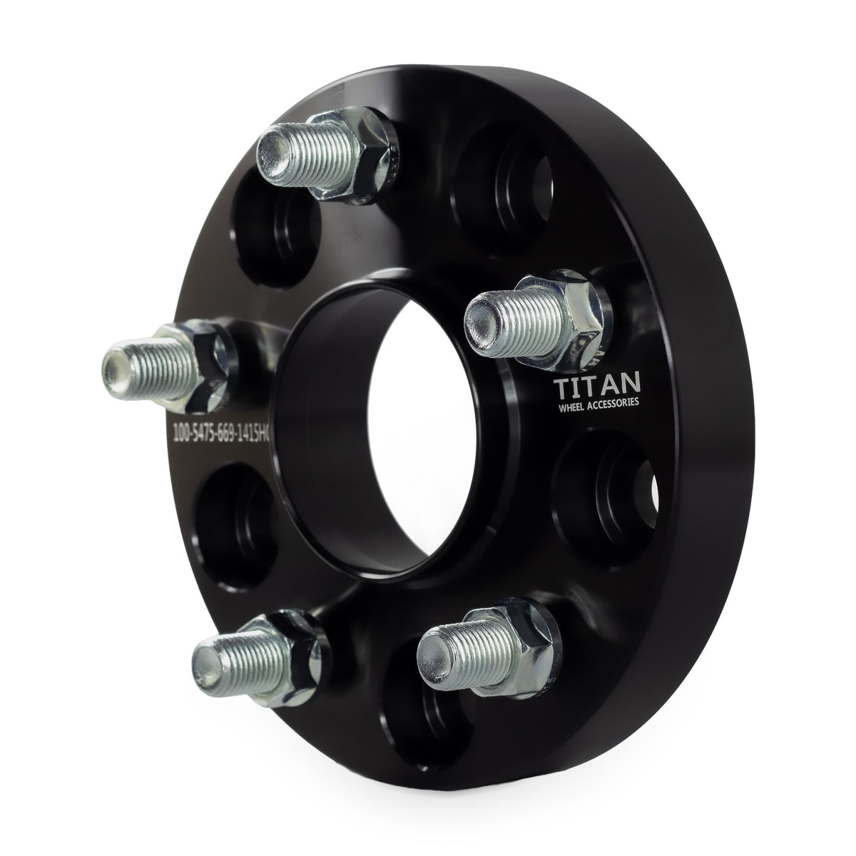 1" (25mm) Wheel Spacers for Chevy Camaro 2011+ | 5x4.75 (5x120) | 66.9 Hubcentric |14x1.5 Studs — front three-quarter view