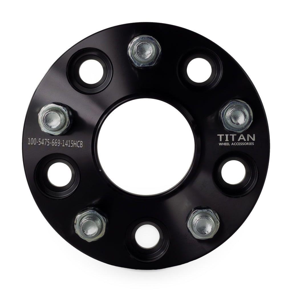 1" (25mm) Wheel Spacers for Chevy Camaro 2011+ | 5x4.75 (5x120) | 66.9 Hubcentric |14x1.5 Studs — front view