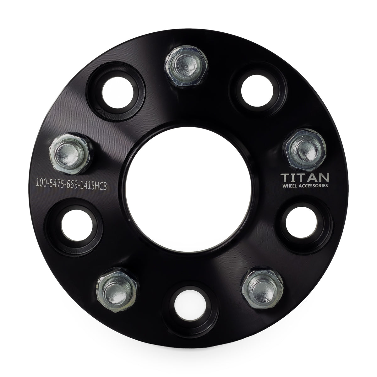1" (25mm) Wheel Spacers for Chevy Camaro 2011+ | 5x4.75 (5x120) | 66.9 Hubcentric |14x1.5 Studs — front view