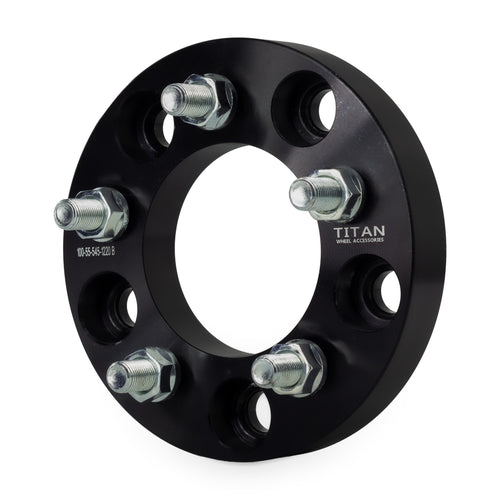 1" (25mm) 5x5 To 5x4.5 Wheel Adapters | 1/2x20 Studs — front three-quarter view