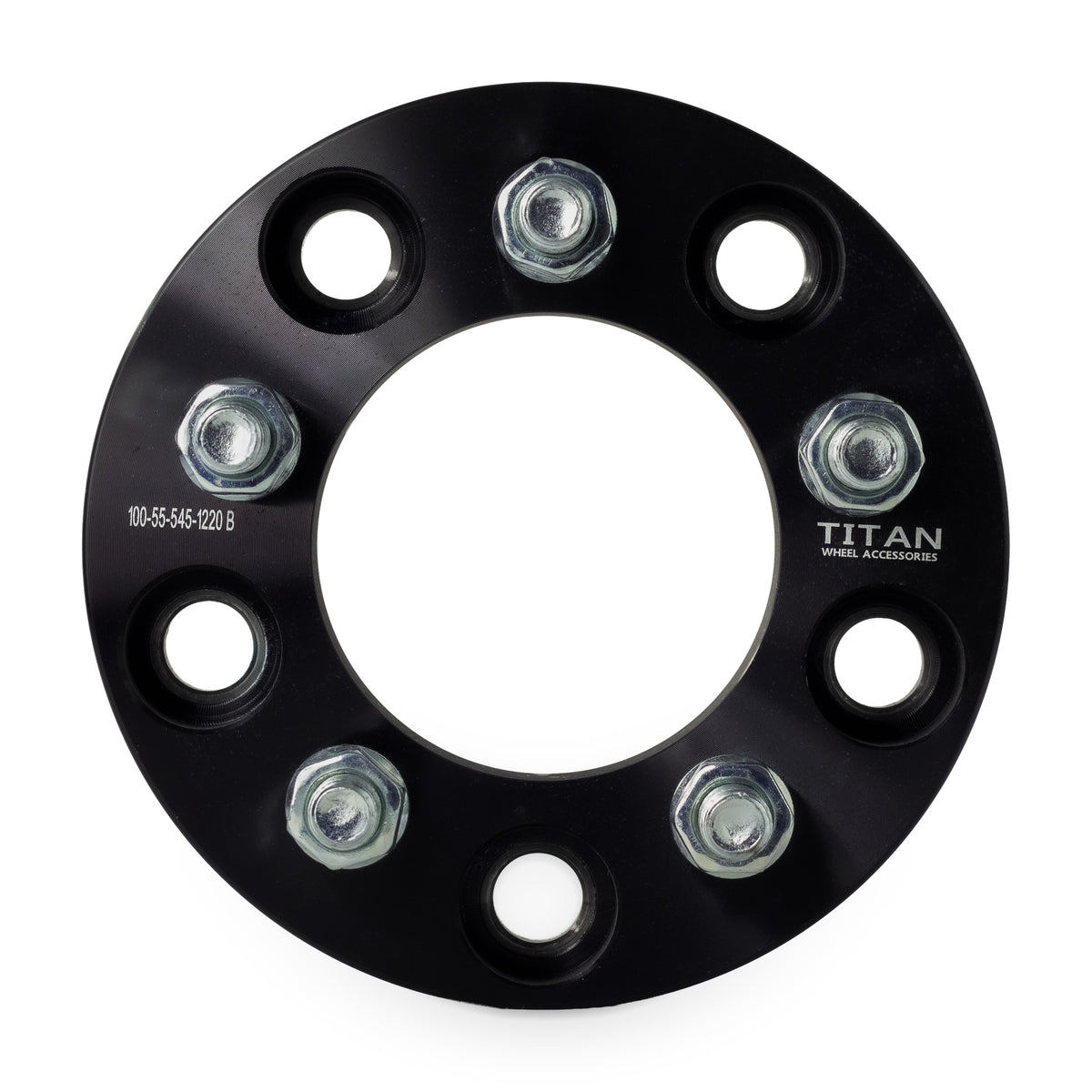 1" (25mm) 5x5 To 5x4.5 Wheel Adapters | 1/2x20 Studs — front view