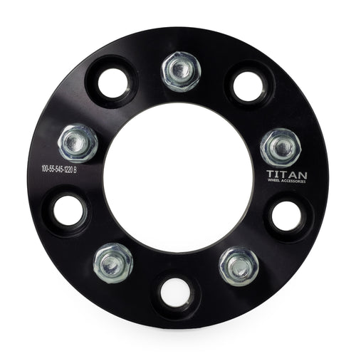 1" (25mm) 5x5 To 5x4.5 Wheel Adapters | 1/2x20 Studs — front view