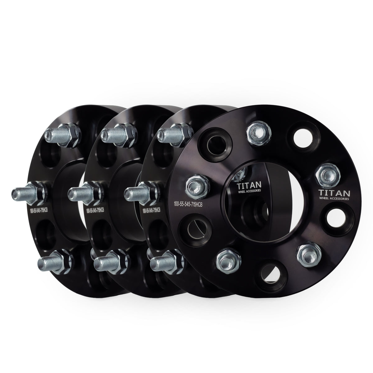 1" (25mm) 5x5 To 5x4.5 Wheel Adapters | Hubcentric 71.5 | 1/2x20 Studs — set of 4