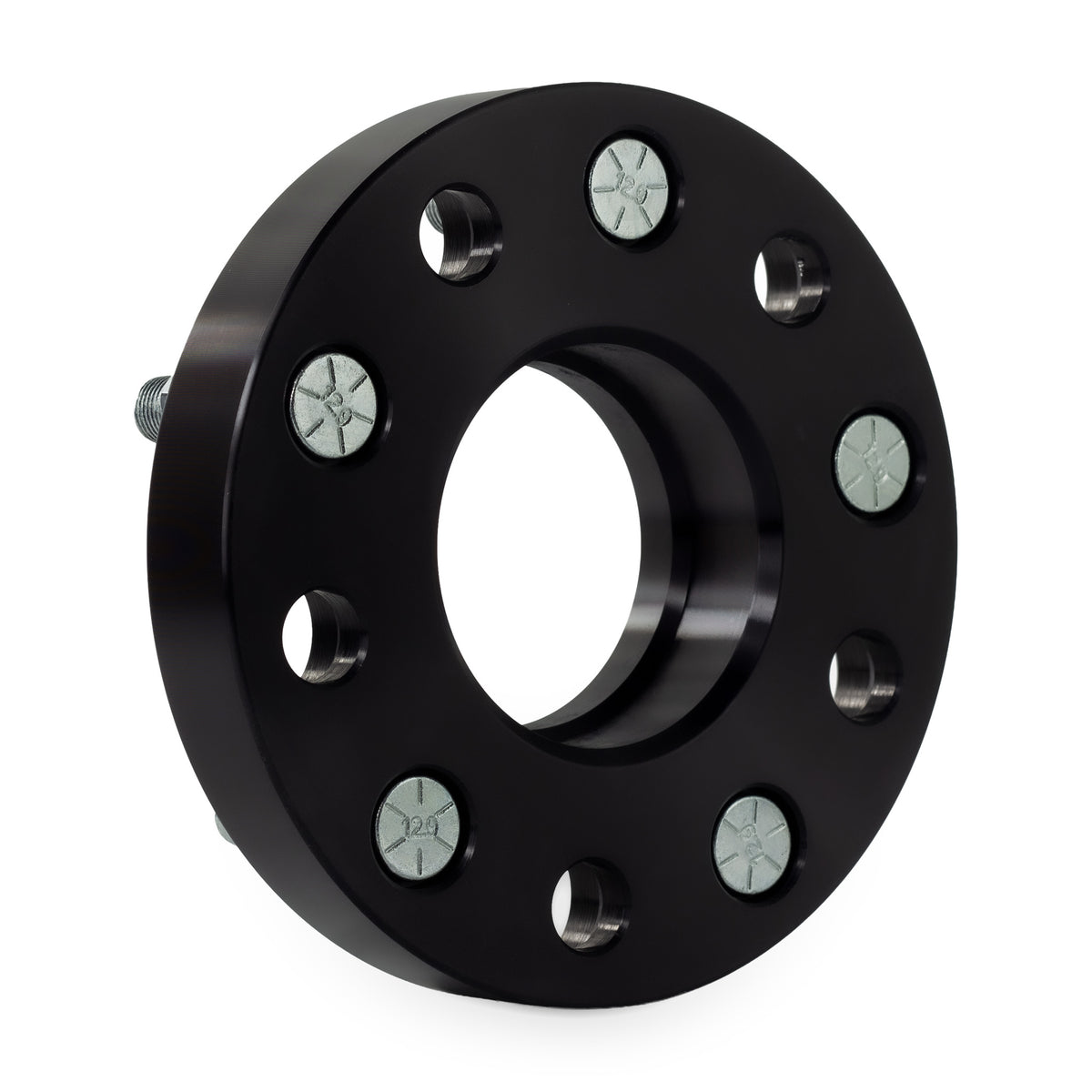 1" (25mm) 5x5 To 5x4.5 Wheel Adapters | Hubcentric 71.5 | 1/2x20 Studs — rear three-quarter view