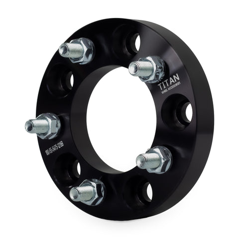 1" (25mm) 5x5 (5x127) to 5x4.75 (5x120) Wheel Adapters | 12x1.5 Studs — front three-quarter view
