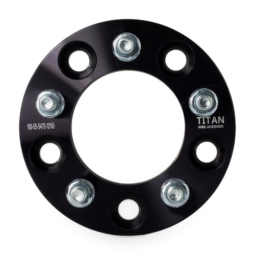 1" (25mm) 5x5 (5x127) to 5x4.75 (5x120) Wheel Adapters | 12x1.5 Studs — front view