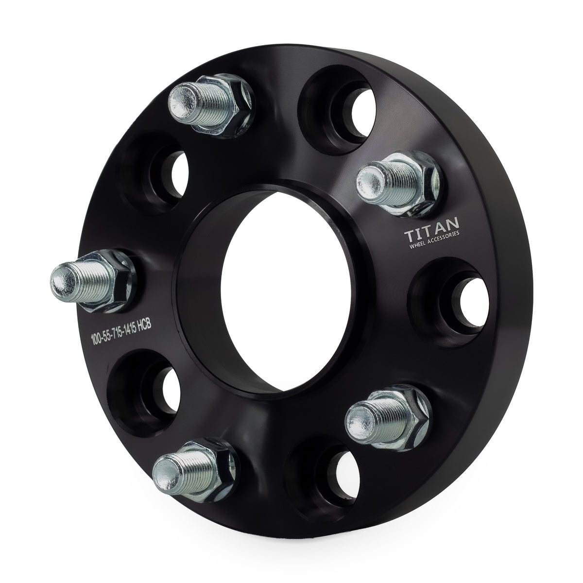 1" (25mm) Wheel Spacers for Jeep Grand Cherokee Commander Wrangler | 5x5 | 71.5 Hubcentric — front three-quarter view