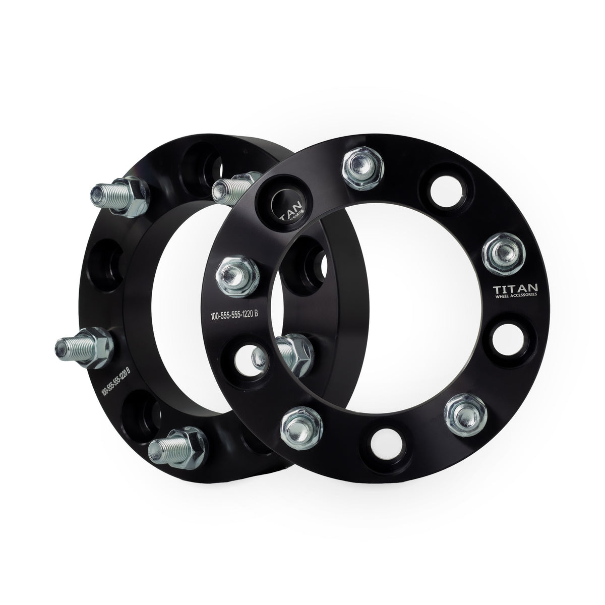 1" (25mm) Wheel Spacers for Dodge Ram 1500 Ford F-100 Bronco Jeep CJ | 5x5.5 (5x139.7) | 1/2x20 Studs — pair of 2