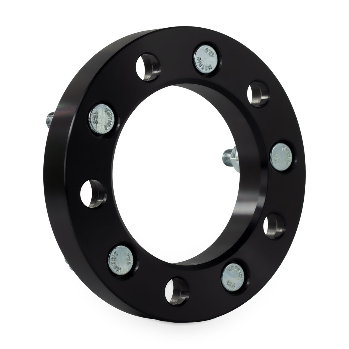 1" (25mm) Wheel Spacers for Dodge Ram 1500 Ford F-100 Bronco Jeep CJ | 5x5.5 (5x139.7) — rear three-quarter view
