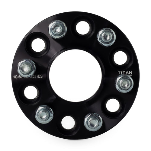 1" (25mm) Wheel Spacers for Nissan Frontier Pathfinder Xterra | 6x4.5 | 66.1 Hubcentric |12x1.25 Studs — front view