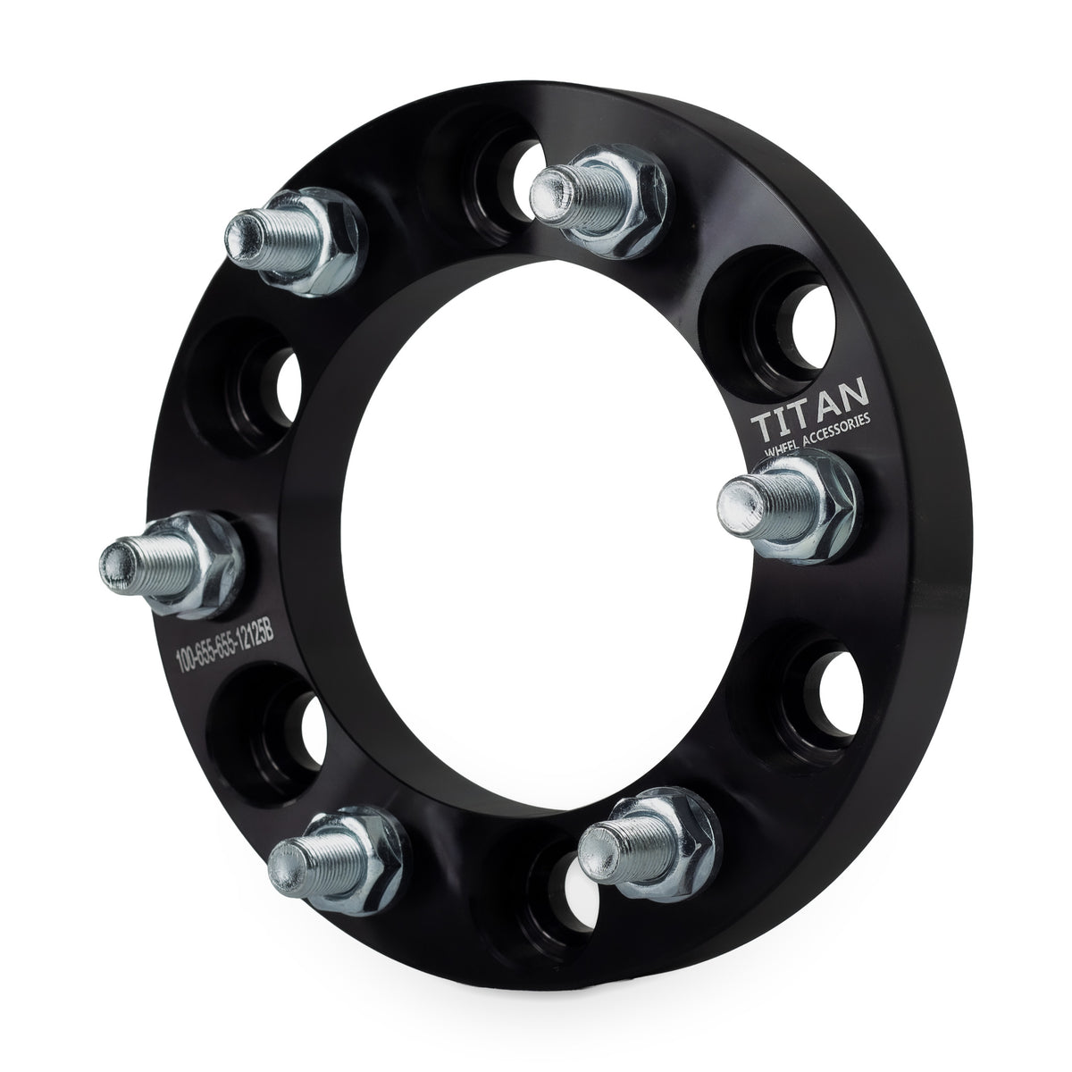 1" (25mm) Wheel Spacers for Infiniti and Nissan Trucks SUVs | 6x5.5 (6x139.7) | 12x1.25 Studs — front three-quarter view