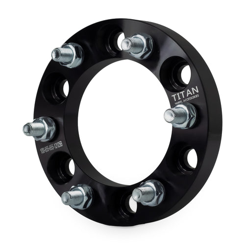 1" (25mm) Wheel Spacers for Infiniti and Nissan Trucks SUVs | 6x5.5 (6x139.7) | 12x1.25 Studs — front three-quarter view