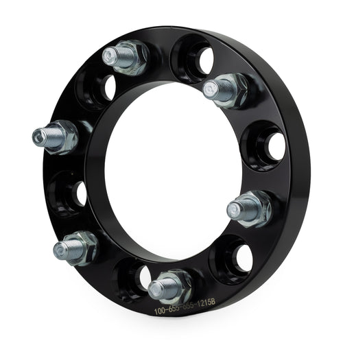 1" (25mm) Wheel Spacers for Dodge Mitsubishi | 6x5.5 (6x139.7) | 12x1.5 Studs — front three-quarter view