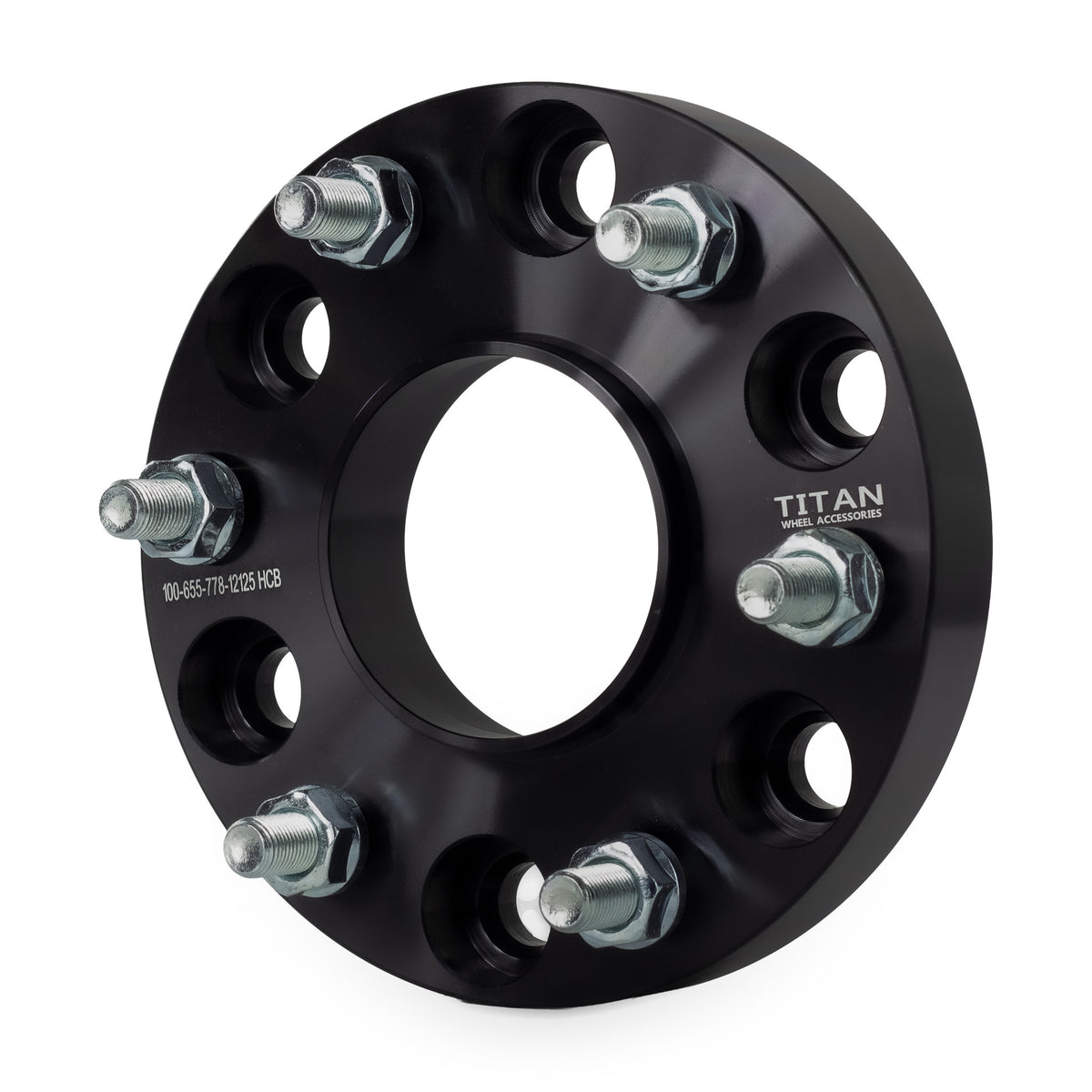 1" (25mm) Wheel Spacers for Infiniti QX56 Nissan Armada | 6x5.5 (6x139.7) | 77.8 Hubcentric — front three-quarter view