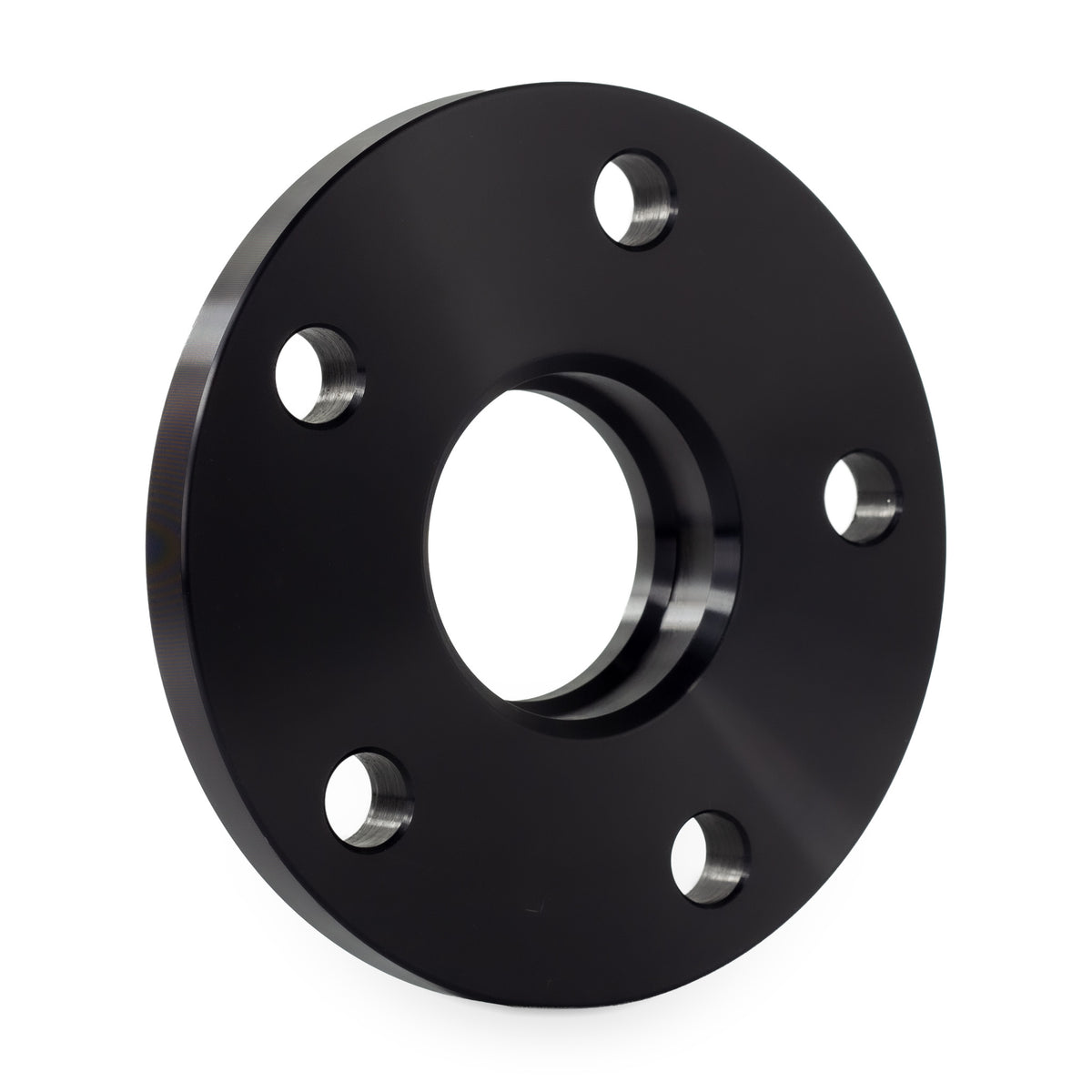 1/2 Inch 5 Lug 5x4.5 5x4.75 & 5x5 Billet Aluminum Wheel Spacers — rear three-quarter view