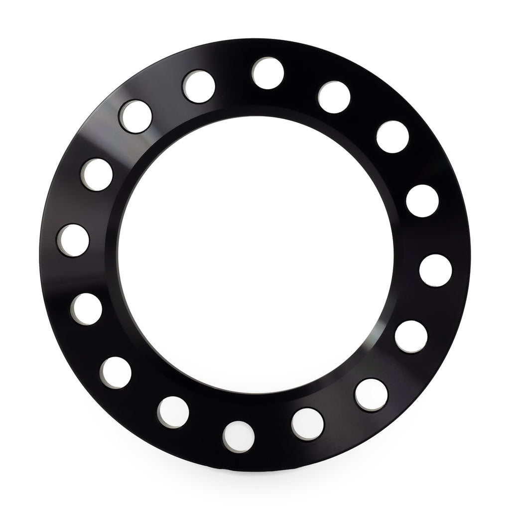 1/2" Wheel Spacers for Chevy GMC Sierra Silverado Hummer Dodge Ram | Dual Drilled 8x180 and 8x6.5 — rear view