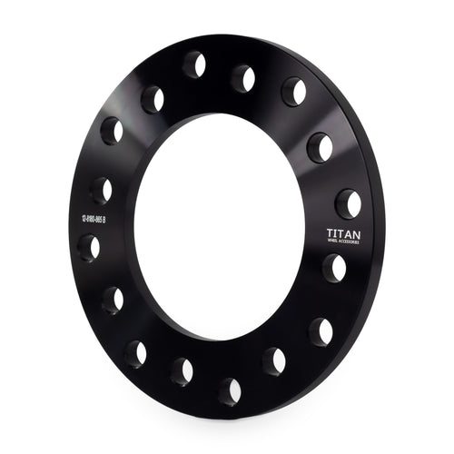 1/2" Wheel Spacers for Chevy GMC Sierra Silverado Hummer Dodge Ram | Dual Drilled 8x180 and 8x6.5 — front view