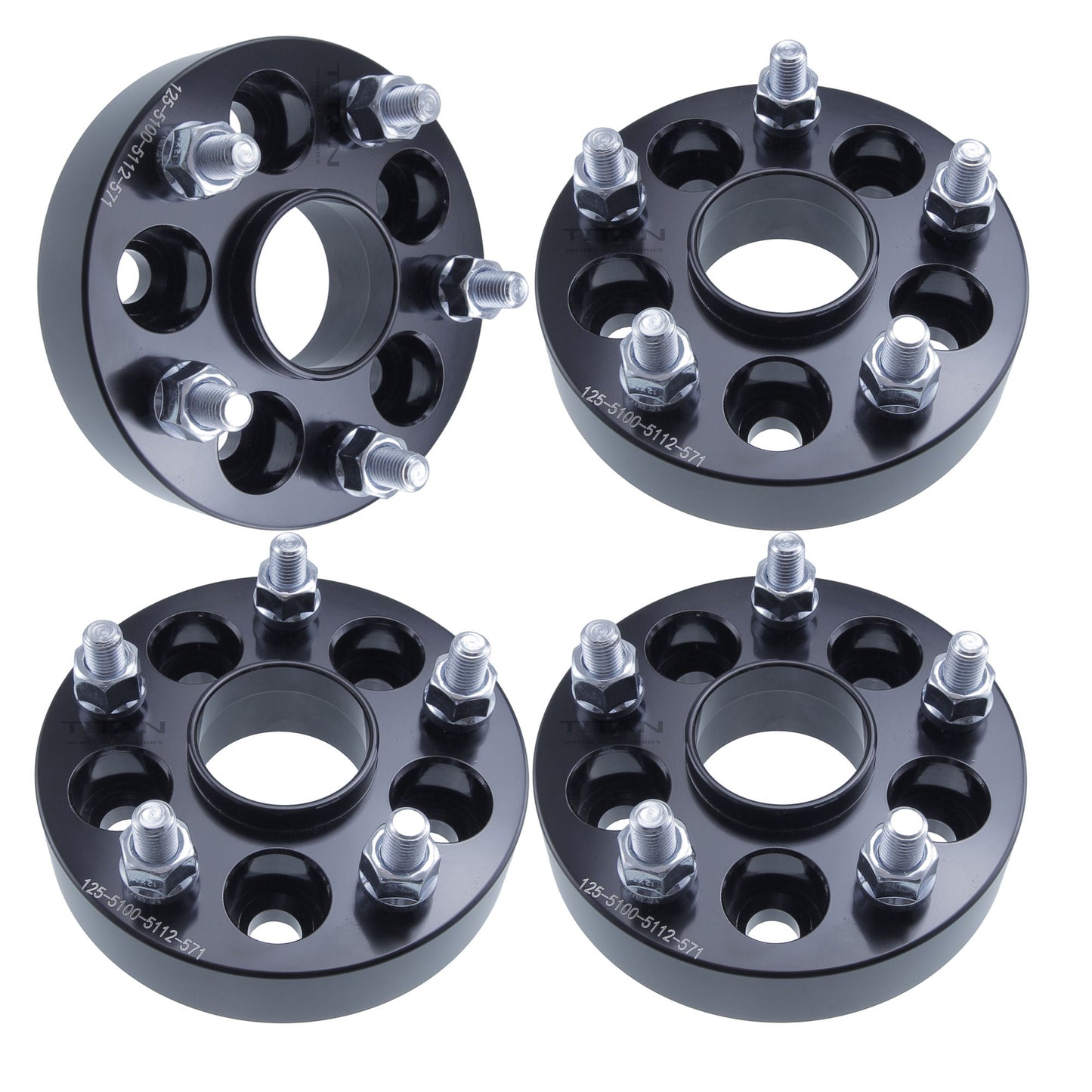 32mm (1.25") 5x100 To 5x112 Wheel Adapters for VW Audi | 57.1 Hubcentric | 12x1.5 Studs |