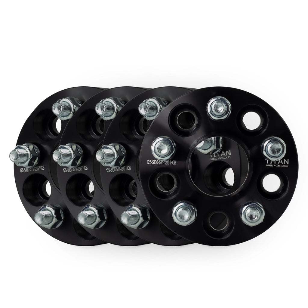 32mm (1.25") Wheel Spacers for VW Golf Beetle Jetta Audi TT | 5x100 | 57.1 Hubcentric |12x1.5 Studs — set of 4