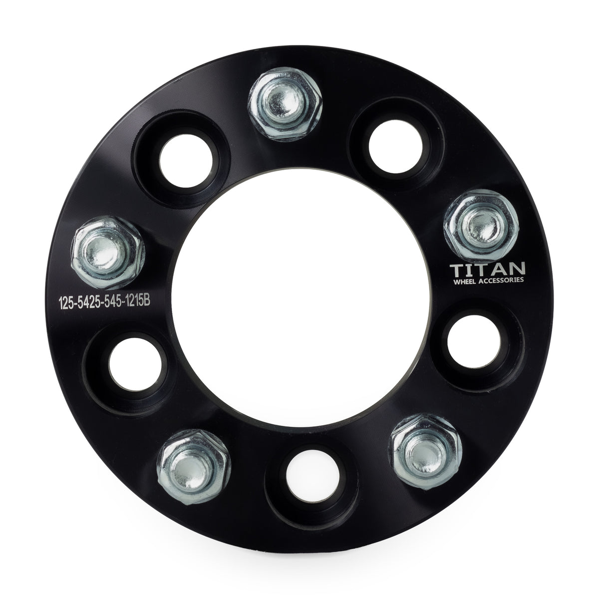 32mm (1.25") 5x108 (5x4.25) To 5x114.3 (5x4.5) Wheel Adapters | 12x1.5 Studs — front view